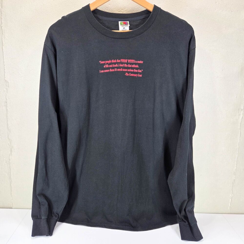 Vintage 2000 Centenary College Freak Week Horror Long Sleeve T Shirt Sz XL
